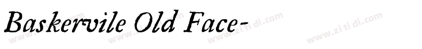 Baskervile Old Face字体转换